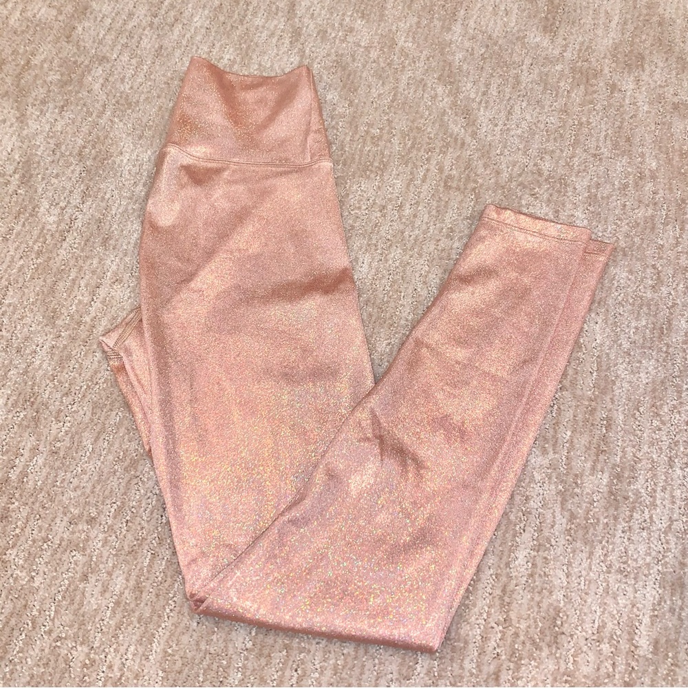Beach Riot Sparkly Light Pink Leggings